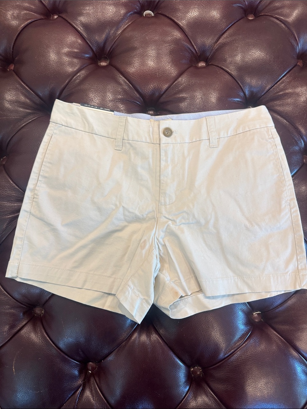 GAP Women's Khaki High-Rise Chino Bermuda Shorts